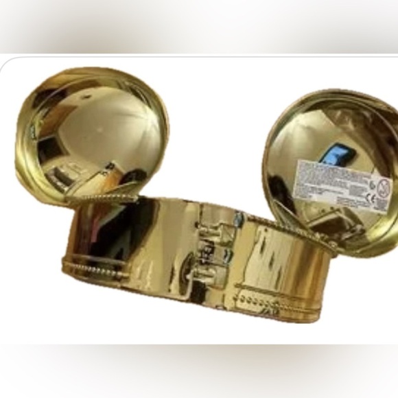 Disney On Ice Mickey Mouse Ears Jeweled Crown / Tiara Plastic Gold Metallic RARE - Picture 3 of 3